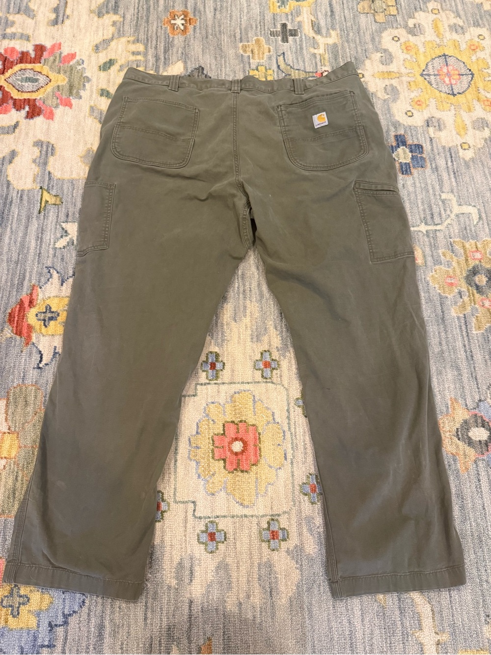 Carhartt Rugged Flex Double Knee Utility Work Pants Olive Men’s 46x32 - Picture 6 of 7